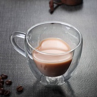 NSITOT รูปหัวใจ แก้ว ใช้ซ้ำได้ ถ้วยแก้ว ทนความร้อน สำหรับน้ำผลไม้นม แก้วน้ำ อาหารเช้า สำหรับเครื่องดื่มร้อน แก้วน้ำ แก้วกาแฟ ถ้วยชา แก้วฉนวน