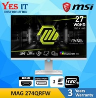 MSI MAG 274QRFW ( 27" WQHD RAPIS IPS 180HZ 1MS GTG) GAMING MONITOR