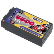 GAONENG GNB 5500MAH 2S HV 7.4V 140C Short Shorty Pack 5.0mm Bullet Hard Case RC LiPo Battery 1:10 1: