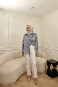 กางเกงยีนส์ขาว nable_Denim05 ทรงกระบอกตรง ใส่ง่าย ผ้าใส่สบายยืดหยุ่น กระชับเก็บทรงดีใส่แล้วสูงเพรียว