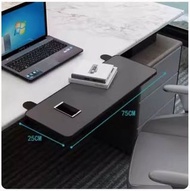 ⌨️ Keyboard Mouse Table Desk Extension Tray Clamp on Adjustable Elbow Arm Support BLACK NEW 全新 桌子 擴展 鍵盤托架 黑 🖱️  Tray Size 75x25cm