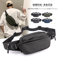 New Men's Waist Bag Fashion Casual Chest Bag Outdoor Waterproof Crossbody Bag Close-Fitting Running Waist Bag Cashier Bag