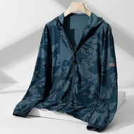 M-5XL Men's Camouflage Waterproof Jacket M-5XL Light Breathable Raincoat Hooded Sun Protection Jacke
