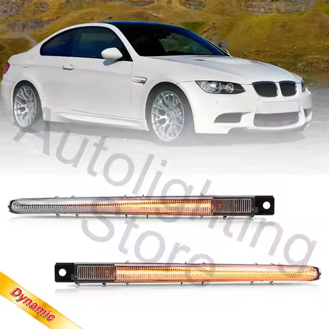 2X Sequential Fender Indicator Side Marker Blinker Turn Signal Lights for BMW 3 Series E90 E92 E93 M