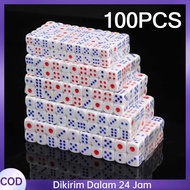 100pcs Plastic Goods Polyhedral Dice Dice Toy Dice Game Dice Shake Plastic Dice Plastic Dice
