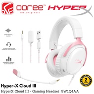 HYPER-X CLOUD III GAMING HEADSET SURROUND SOUND COMFORT DESIGN NOISE CANCELLING MIC WHITE PINK (9W1Q