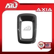 Perodua Axia Gear Shift Panel Frame Cover Carbon Fiber Glossy Black Garnish Accessories Axia SE Styl