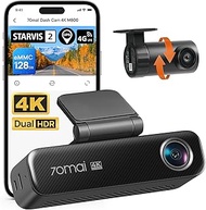 70mai M800 4K Dash Cam Front and Rear for Cars, STARVIS 2 IMX678 Super Night Vision & F1.7 Aperture,