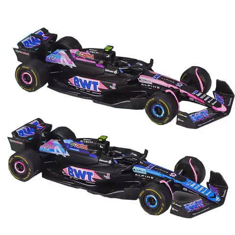 Bburago 1:43 BWT Alpine 2024 A524 #10 #31 F1 Racing Formula Car Static Simulation Diecast Alloy Mode
