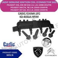 CADIC GENUINE IGNITION COIL (4 PIN) FOR PEUGEOT 206, 206 SW [2A] '98-12YR / 306 [7A, 7B] '00-09YR / 