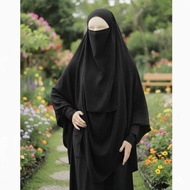 Syifa French Khimar LinenPOLO - Instant French Khimar - Premium Frecnh Khimar - Standard French Khim