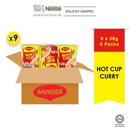 [Carton of 9] MAGGI Hot Cup Curry 58g x 6 cups (Halal)