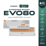 คีย์บอร์ด Evoworks Studio EVO80 FR4 Plate PP Plate เคสอลูมิเนียม 2.4GHz Bluetooth Wireless RGB Hotsw