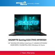GIGABYTE Gaming A16 CTHI3-MY893SH Gaming Laptop - 16" WUXGA IPS 165Hz/Intel i7-13620H/16GB DDR5/512G