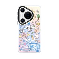 เคสโทรศัพท์ Huawei Pura80 P60 P70 P40 P50 Ultra Cute Animal Graffiti Design Full Cover with Stand Pr