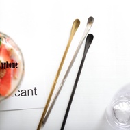 ** yyhome * Creative Golden Stainless Steel Coffee Stirring Spoon Western Food Cold Drink Long Handl