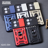 Iqoo Z9 5G Iqoo Z9X 5G ARMOR SLIDE PROTECT CAMERA Case Robot Slide Camera + RingStand Case Iqoo Z9 5