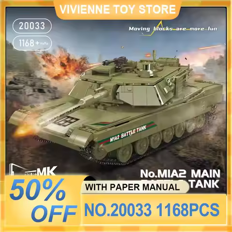 Mould King 20033 Military Tank DIY Toys Remote Control M1A2 Main Battle Tank Building Blocks Brick A