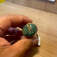 Batu Pirus Persia Hijau Tua Lawasan Sakral