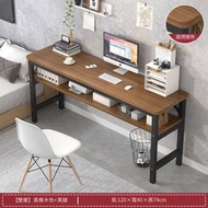 全城熱賣 - 120cm黑橡木色雙層【加粗鋼管】電腦桌