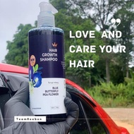 Hair Growth Shampoo (shampoo viral), Rambut uban, Shampoo bunga telang  ( Natural 100%) blue butterfly pea flower