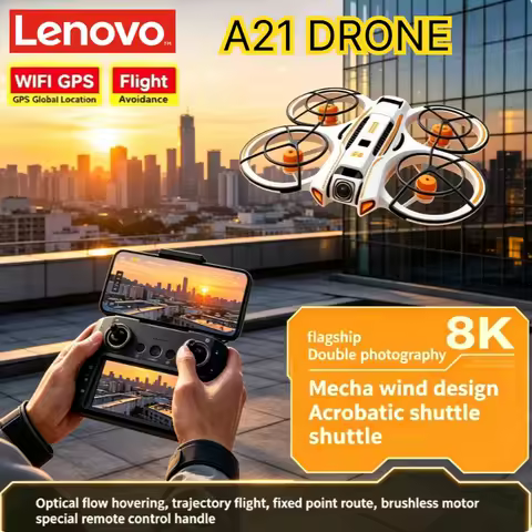 Lenovo A21Pro Foldable GPS Drone 8K Dual Camera 5G WIFI FPV Brushless Optical Flow Professional Aeri