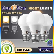 [SIRIM] SunStar LED Bulb E27 B22 5W 10W 15W 20W Energy Saving Super Bright Light Bulb Lampu Mentol 3