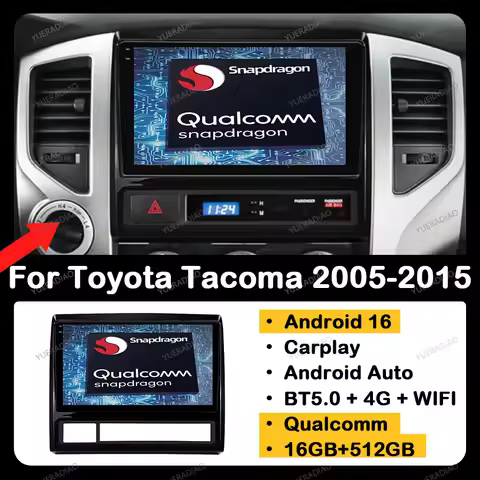 Android 16 Carplay Auto Car Radio For Toyota Tacoma 2 N200 Hilux 2005 - 2015 Multimedia Stereo Video