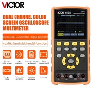 VICTOR 152S NEW Handheld Oscilloscope 2 Channels 50MHz 2200mAh Rechargeable Oscilloscope