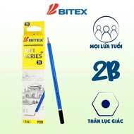 BOX of 12 Wooden Pencils 2B Bitex Soft Series Plus PC03 - EN71-3