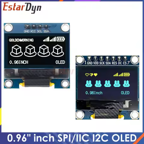 Original 0.96" OLED SPI/IIC I2C white/blue/yellow blue 0.96 inch OLED module 128X64 OLED LCD LED Dis