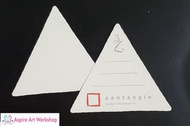 Zentangle白色三角紙磚(5張)