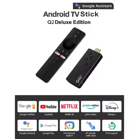 G96 Q2 ATV Mini TV Stick Android 13 Allwinner H313 Google Assistant 4K HDR10+ 3D Voice Remote WIFI 5