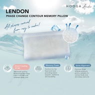 Hooga Arctic LENDON Phase Change Contour Memory Foam Pillow | Neck Support | Cooling Pillow | Anti D