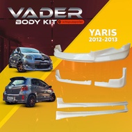 ชุดแต่งรถยนต์สเกิร์ตรอบคัน หน้า หลัง ข้าง Toyota Yaris 2012 ทรง RS (งานดิบ) ABS เข้ารูปติดตั้งง่าย สวยเฉียบ