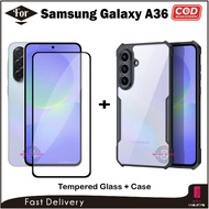 Samsung Galaxy A36 5G A56 5G Softcase Shockproof Transparent Case + Tempered Glass