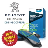 Original Bendix DB1192GCT Rear Brake Pad - Peugeot 208/ Peugeot 308/ Peugeot 405