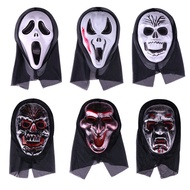 Halloween White Ghost Mask with Light – Spooky Costume for Demon Festival