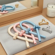 No Heat Hair Curler with Ribbon & Sleep Headband, Valentine’s Day Curler Gift Pengeriting Rambut Tan