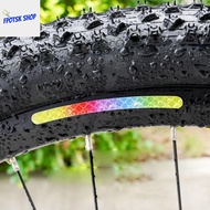 FPOTSK Glow Glow-in-the-dark Sticker Rainbow Rainbow Reflective Rainbow Reflective Sticker Motorcycle Tire Reflective Strip Bicycle Reflective Sticker Bicycle