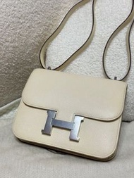 Hermes mini Constance 19 Nata phw 愛馬仕康康19奶油白銀扣 espom