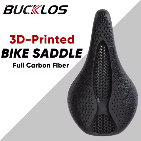 BUCKLOS 3D Printing Bicycle Saddle Carbon Fiber Hollow Design Ultralight Bike Seat Cushion Soft Comf
