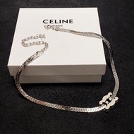 Celine outlet銀色鎖鏈項鍊
