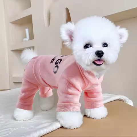 Sporting Dog Hoodies Sweater Tracksuit Coat Jacket Winter Pajamas Jumpsuit Clothes Pet Clothing 4-Le