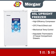 Morgan Upright Freezer (85L) 4-Drawers Compartment Direct Cool Standing Freezer MUF-DC88(Grey/White)