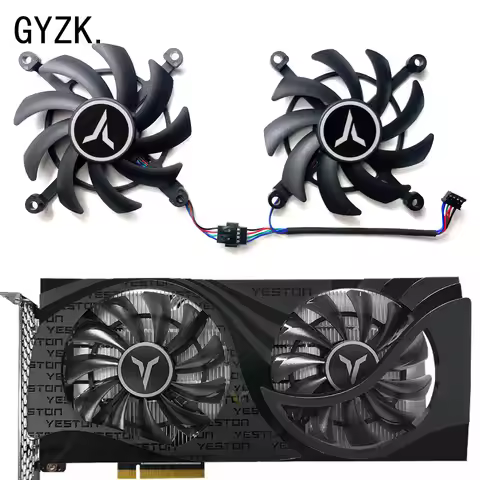 2pcs/lot For YESTON RTX3050 3060 3060ti RX6500 6600 6600XT GAEA Graphics Card Replacement Fan