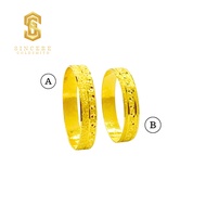 Sincere Store Emas 916 Cincin Belah Rotan Pasir Emas 916
