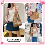 現貨‼️Coach Brooklyn 28草編包✨你真係度假風嘅神啊～🌟  
Coach新品🌿Brooklyn編織款  
延續咗經典Brooklyn Hobo包型💼  草編材質完美拿捏度假風情🏖️  