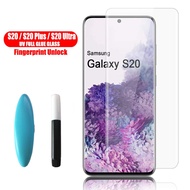 UV Liquid Glue Curved Full Cover Tempered Glass Screen Protector Samsung Galaxy S20 Ultra S10 S8 S9 Plus S7 edge Note 8 9 10 20