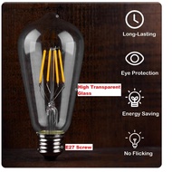 led light~lampu siling~lampu basikal~ LED Edison Bulb ST64 / 40W Filament - G80 / 4W LED / E27 Bulb 